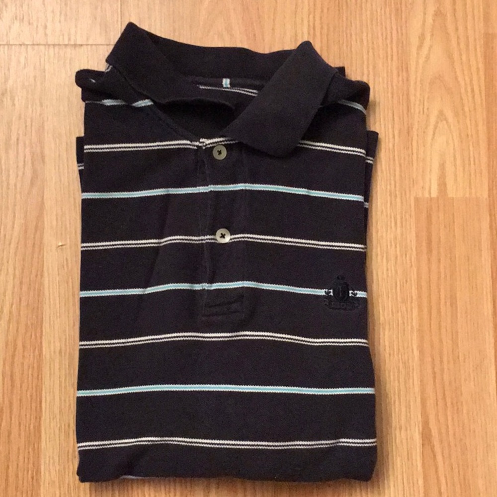 Men’s Navy Striped IZOD Polo